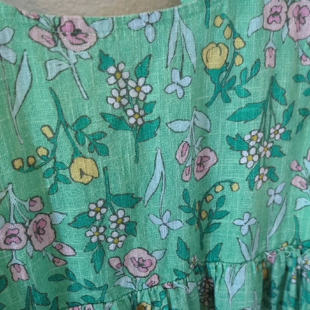 Cat & Jack Green Ruffled Tiered Sundress